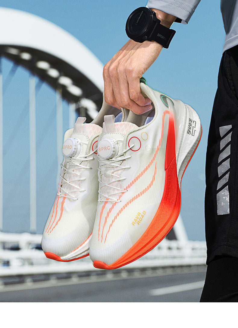 Red Rabbit8PRO Full-length Carbon Plate Men's and Women's Youth Racing Breathable Mesh Running Shoes Rotating Buckle Shock-absorbing Sports Shoes