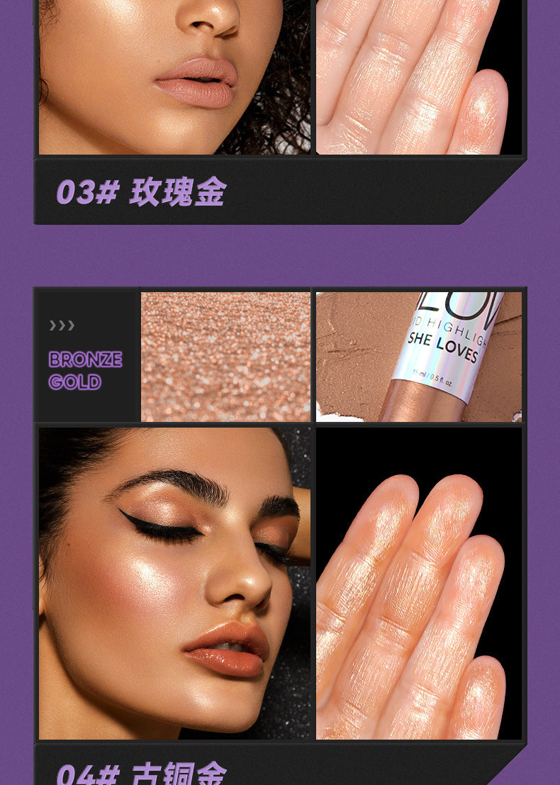 SHELOVES Highlight Liquid Contour Shadow Nose Shadow Diamond Brightening Liquid Face Body Highlight