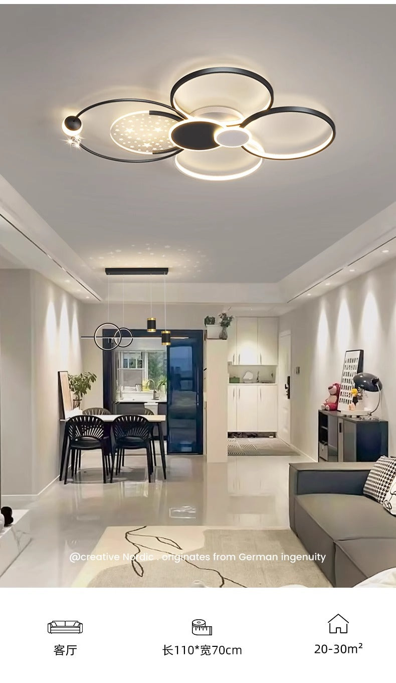 Zhongshan Lamp New Model Living Room Lamp Modern Simple Elegant Full Spectrum High-end Main Lamp Whole House Package Combination Lighting Fixture