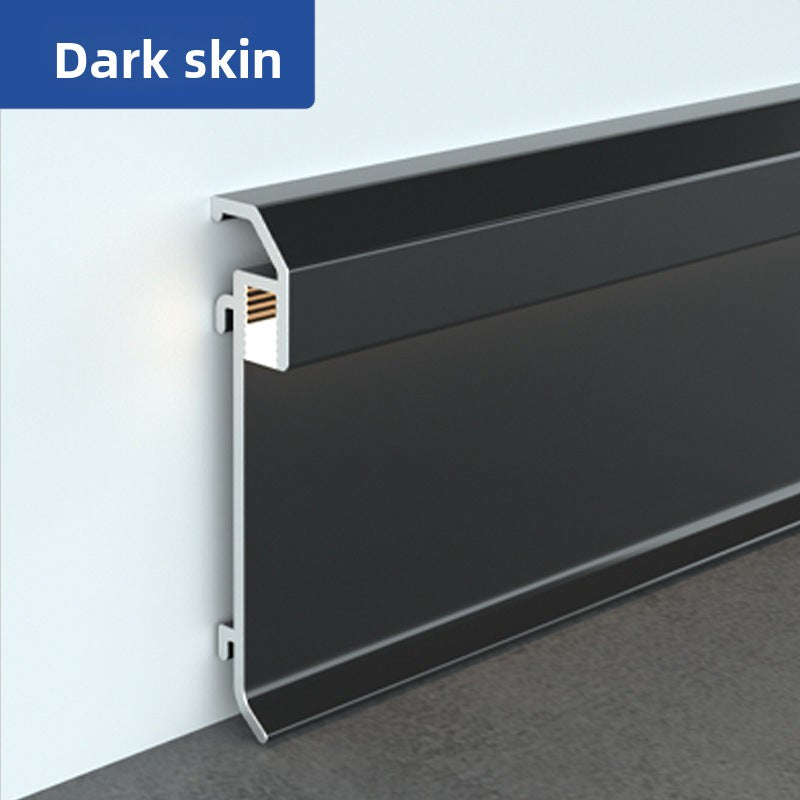 Aluminum alloy luminous baseboard, embedded luminous baseboard LED Aluminum alloy skirting board with light strip