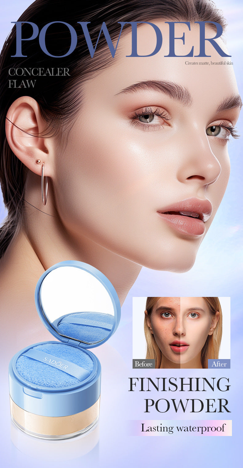 Matte Concealer Powder15g SADOER Contouring and Setting Powder for Makeup Wholesale Cross-Border Trade