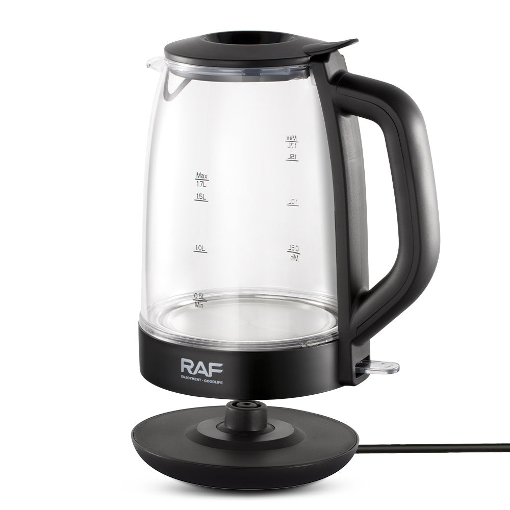 RAF European Standard Electric Kettle Automatic Power-off Glass Electric Kettle Household Kettle Health Care304 Wholesale R.7869