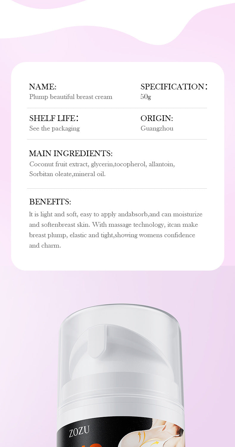 Beauty Cream50g ZOZU Fengyun Massage Cream Breast Care Products Cross-Border Foreign Trade Wholesale