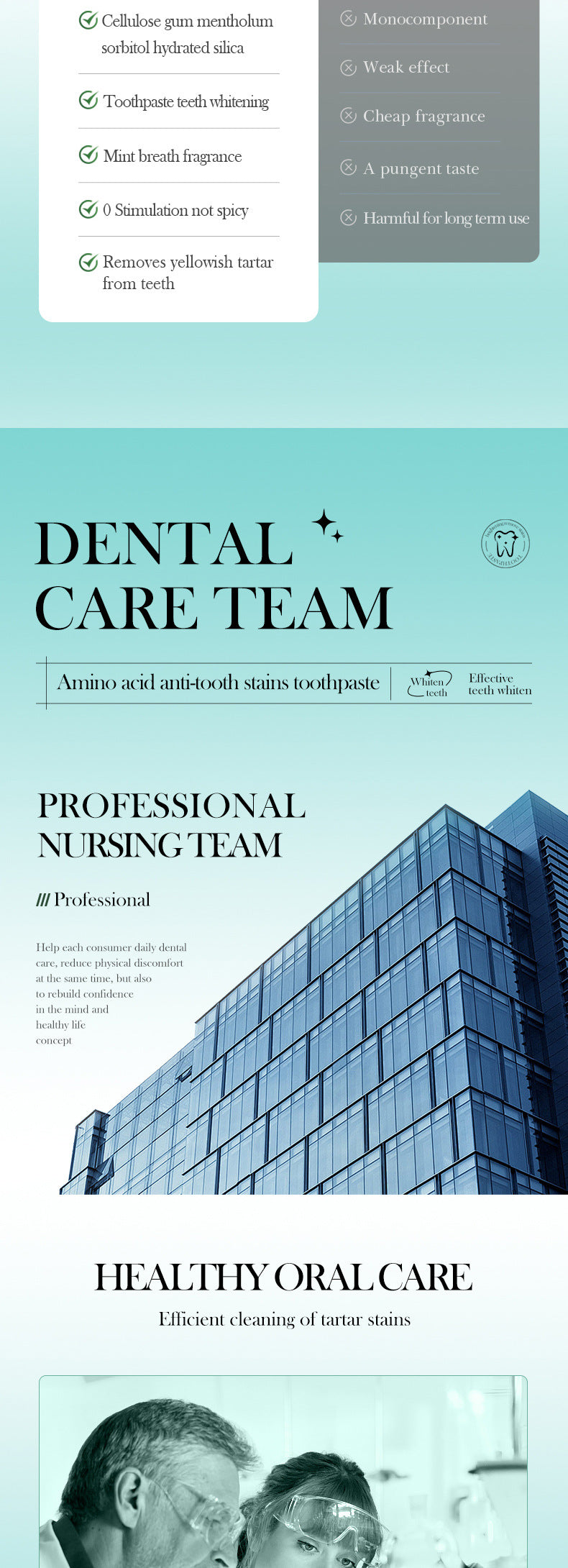 Amino Acid Cleansing Tooth Stains and Bad Breath Toothpaste SADOER Toothpaste Cross-Border Wholesale