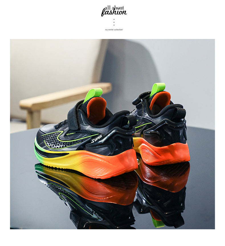 2025New Children's Shoes for Older Kids, Student Training Running Shoes, Lightweight Breathable Trendy Shoes for Boys, Girls' Youth Sports Shoes