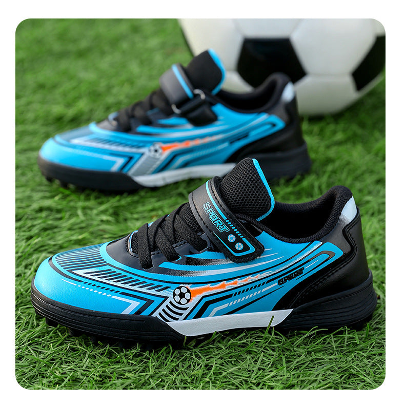 Professional Boys' Lightweight Breathable Training Shoes with Velcro for Primary and Secondary School Students2025Fashion Trendy Short Spike Sneakers