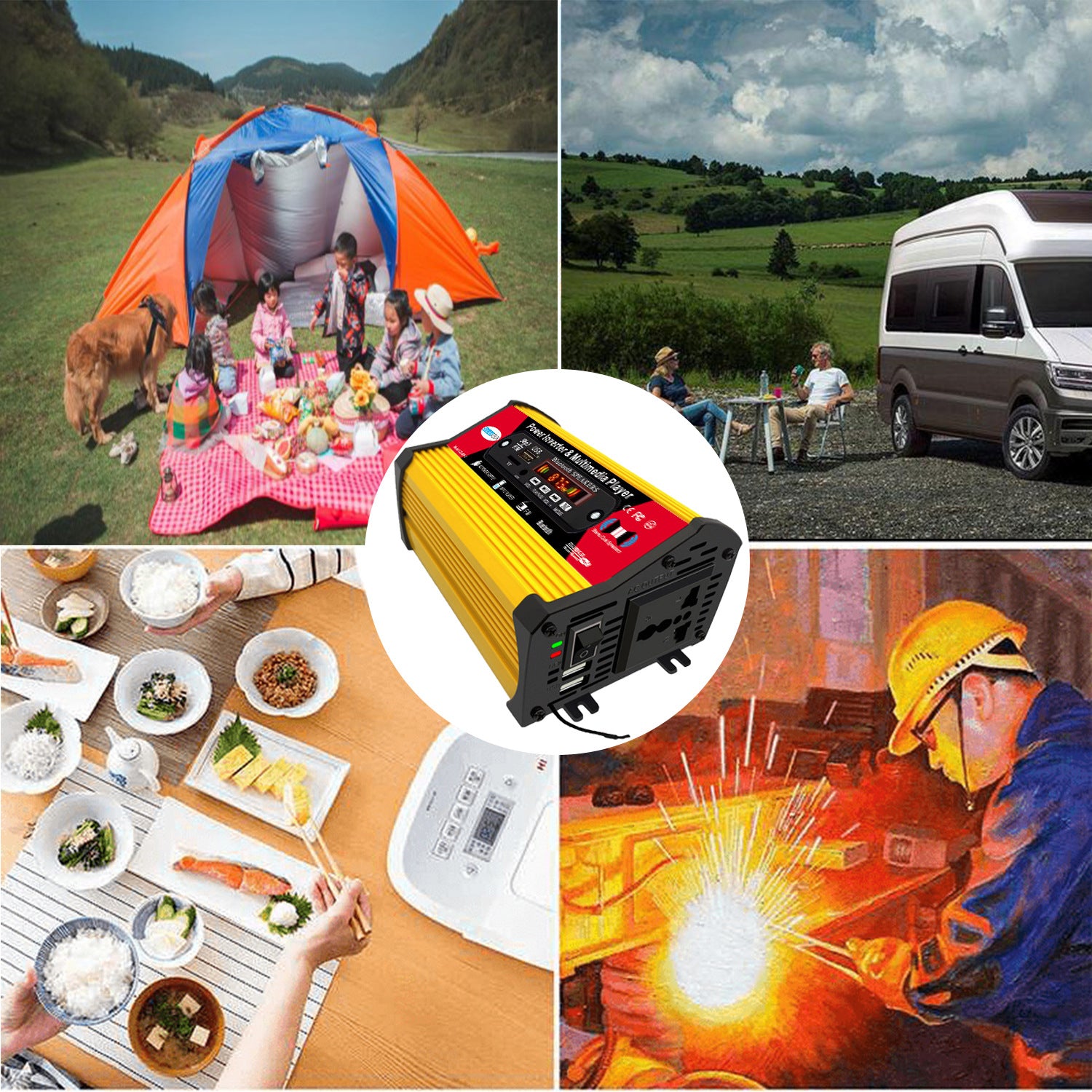 Car Converter Small Electrical Car Inverter300W 12V110V/220V Double USB Mouth MP3Player