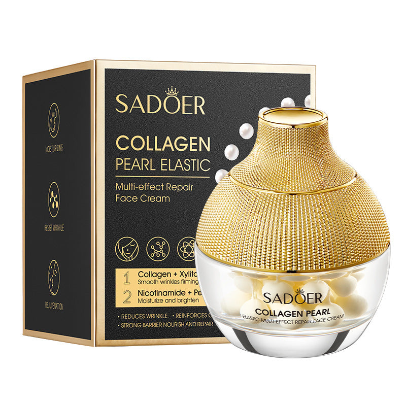 Full English Pearl Cream70g SADOER Collagen Hydrating Moisturizing Cream  Foreign Trade Wholesale