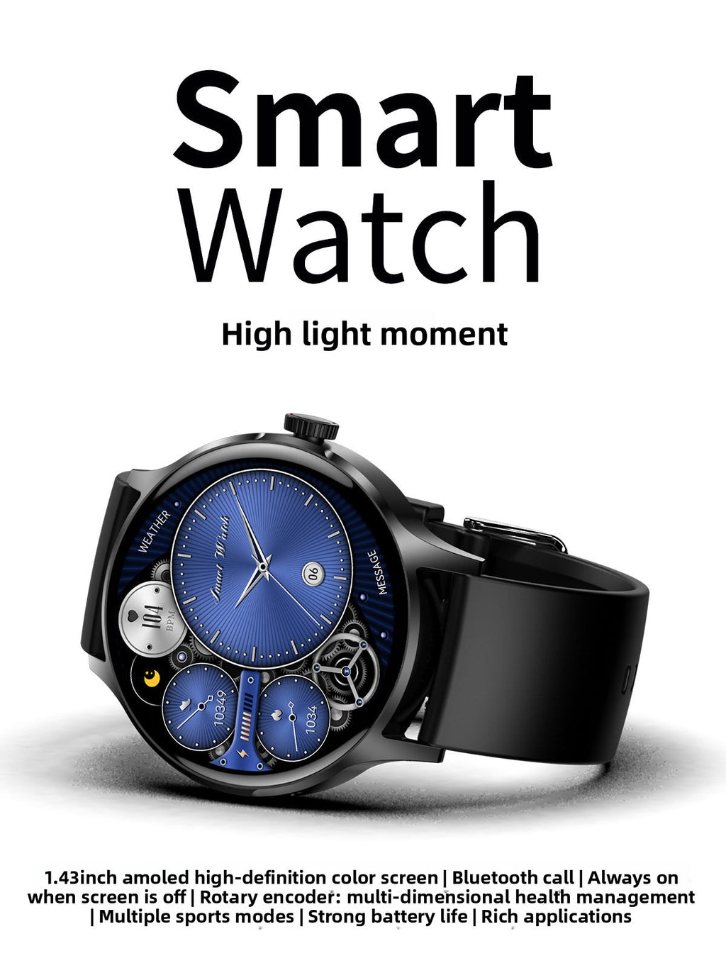 New HK30Smart watch multi-dial switching rotary button NFC Payment AMled Large Screen Factory