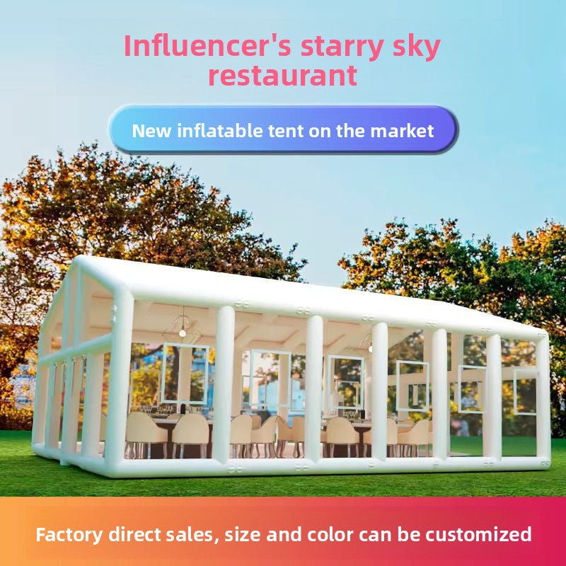 Internet Celebrity Inflatable Tent Large Outdoor Wedding Exhibition Mobile Banquet Tent Emergency Rescue Anti-epidemic Insulation Double Layer