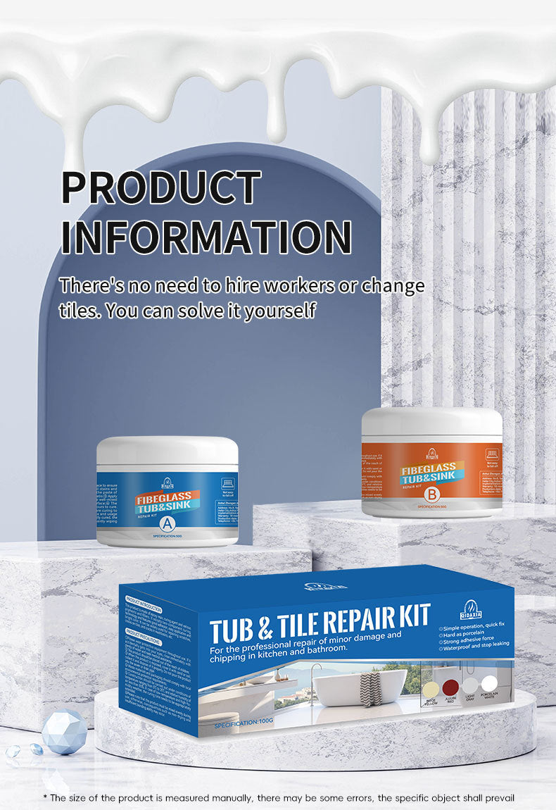 QIDAXIA Ceramic Repair Paste Household Marble Bathtub Wash Basin Bonding Glue Tile Repair Glue