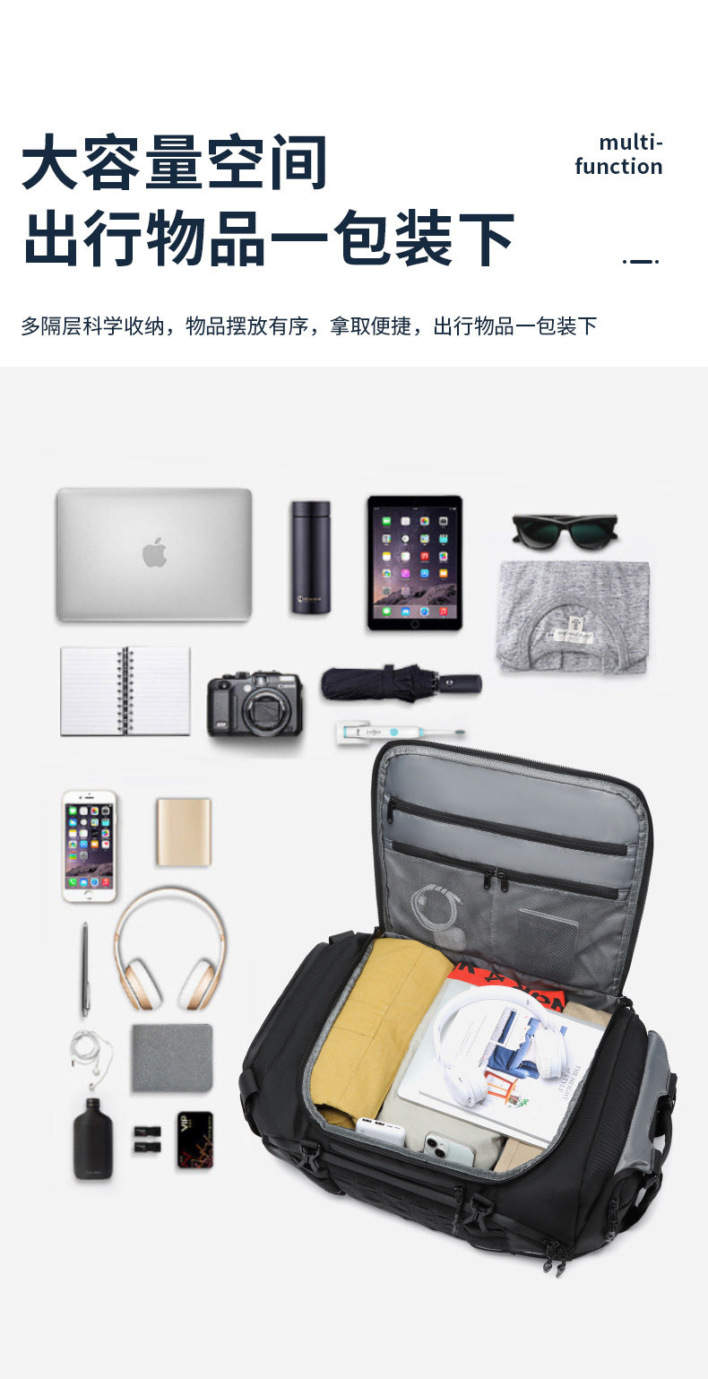 Travel Bag Men's Large Capacity Short-distance Business Trip Fitness Bag Waterproof Handheld Shoulder Multi-functional Lightweight Storage Bag