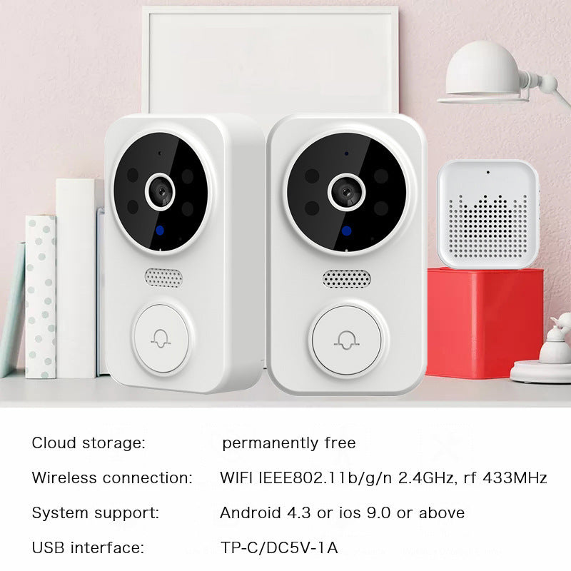 M8Video Doorbell Wireless Remote HD Night Vision Monitoring Home Voice Intercom tuya Smart Life