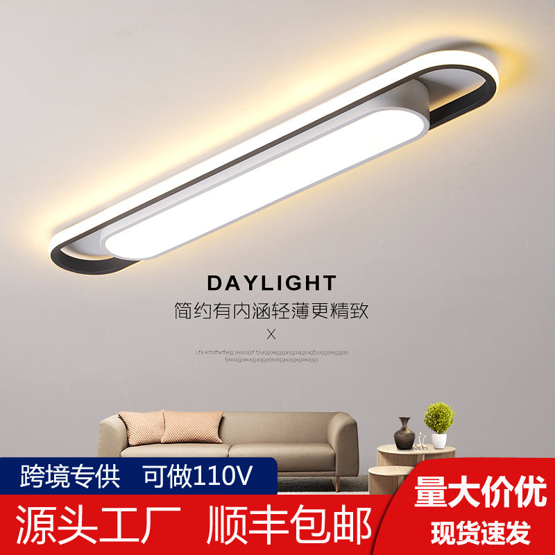 Aisle Light Corridor Light Modern Simple Entryway Porch Balcony Light Iron Art Long Strip Cloakroom led Ceiling Light Fixtures