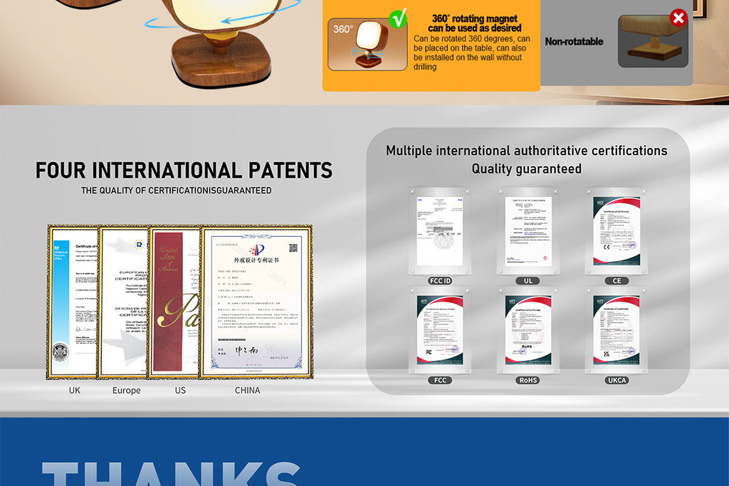 Square Solid Wood Sensor Light New Creative Cabinet Light Bedside Bedroom Smart LED Radar Human Body Night Light