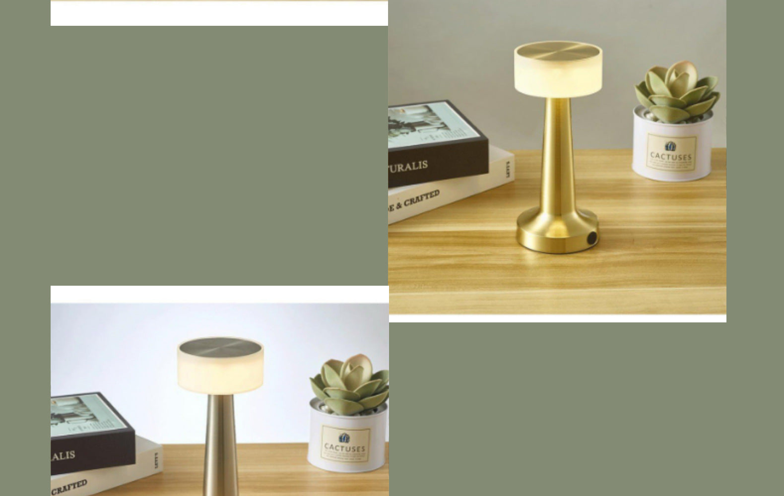 USB Rechargeable Eye Protection Bedside Table Lamp Bar Qingba Hotel Atmosphere Touch Night Light LED Metal Table Lamp