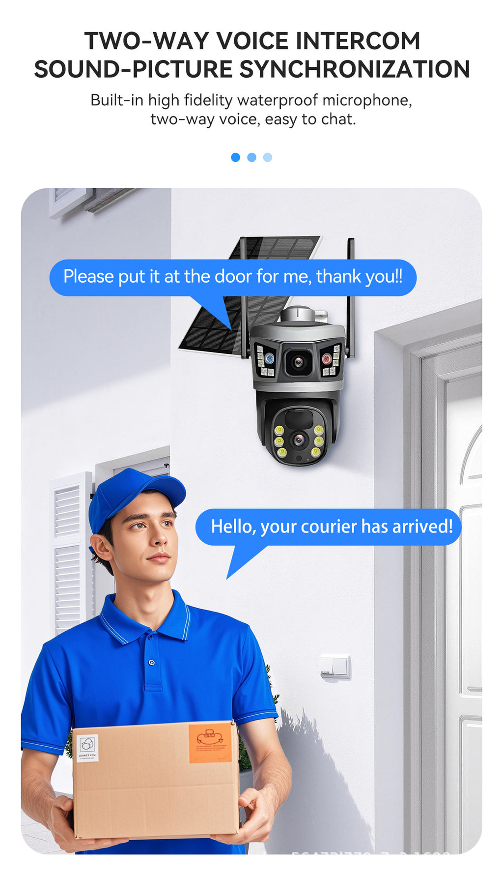Factory direct sales V380PRO Binocular dual-screen solar-powered low-power outdoor4G Wireless Surveillance Camera