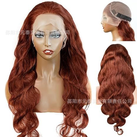 13x4 Body Wave Lace Front Wig Reddish Brown Synthetic Wigs