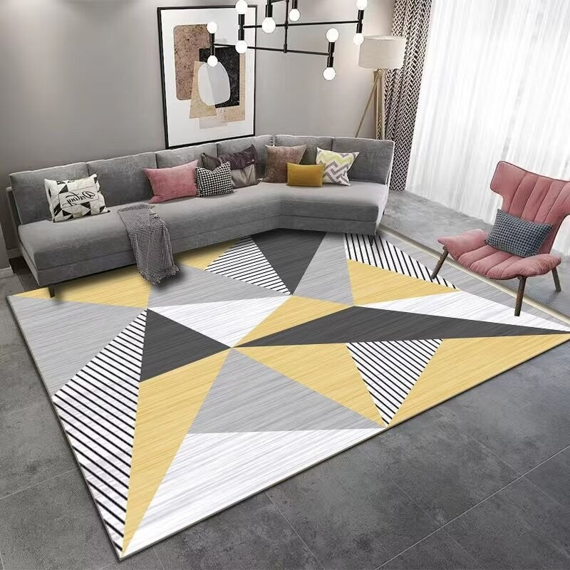 High-End Living Room Sofa Coffee Table Rug Light Luxury New Chinese Style Nordic Simple Modern Abstract Bedroom Full Carpet