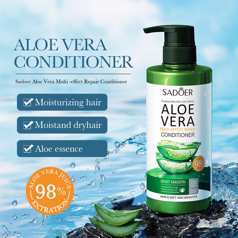 Aloe Vera Conditioner500ml SADOER Multi-effect Frizz Improvement Large Capacity Cross-border Wholesale
