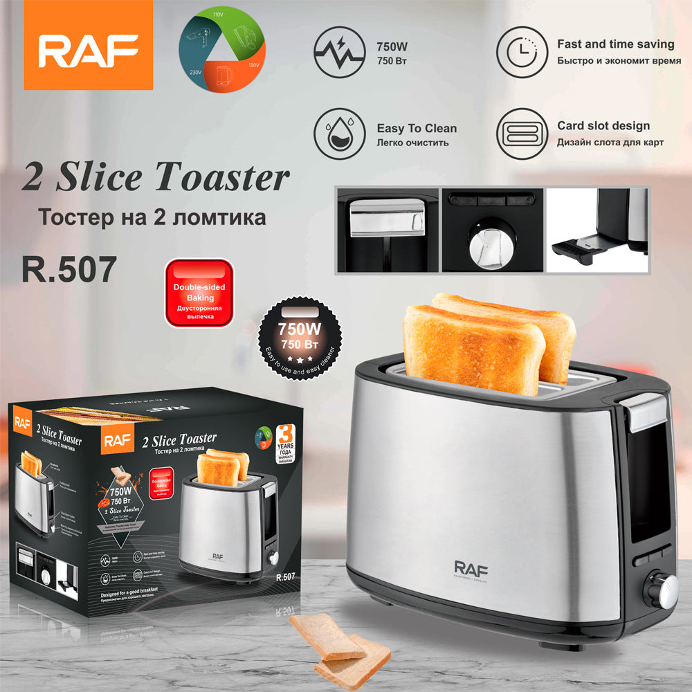 RAF European Standard Toaster Household Double Layer Bread Machine Breakfast Machine Toaster Multifunctional Sandwich Maker
