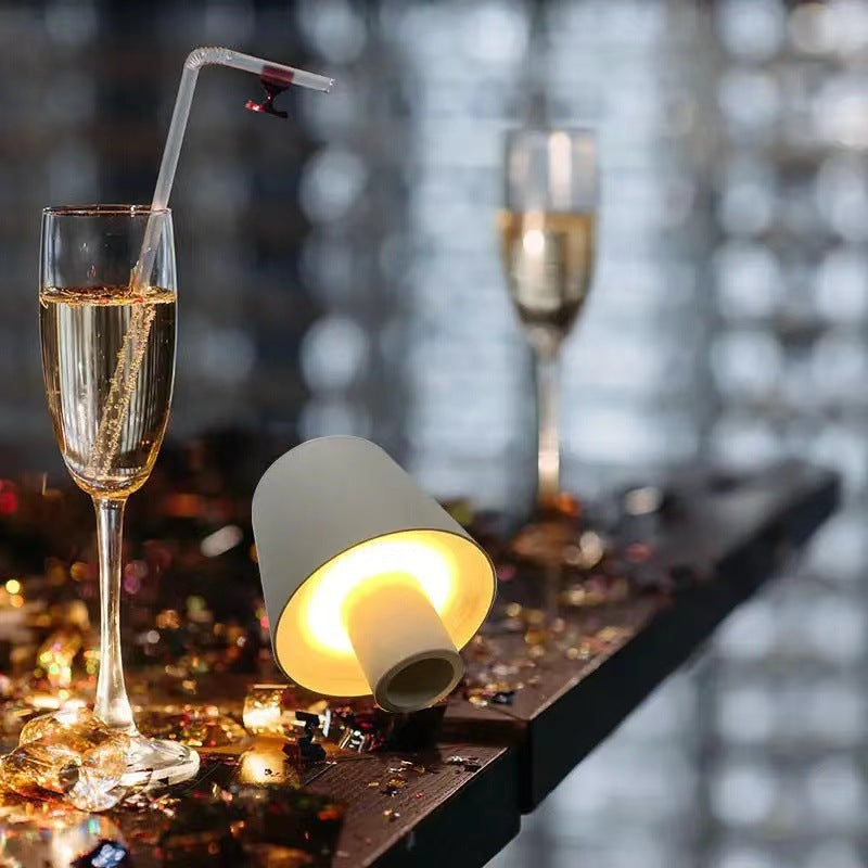 Wine Bottle Lamp High Stand Lamp Head Movable Detachable Portable Wine Head Lamp Rechargeable Night Light Restaurant Bar Night Light