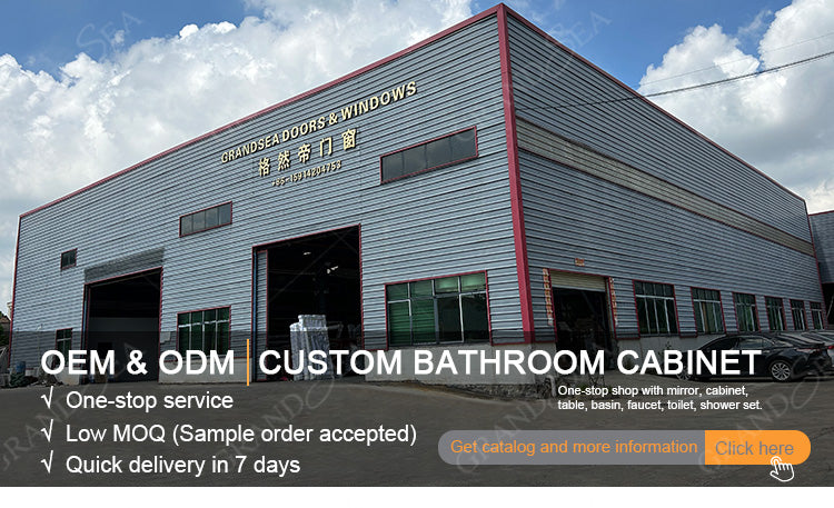 Modern Simple Design Bath Wall Mounted Bathroom Mirrored Vanity Cabinet With Ceramic Sink