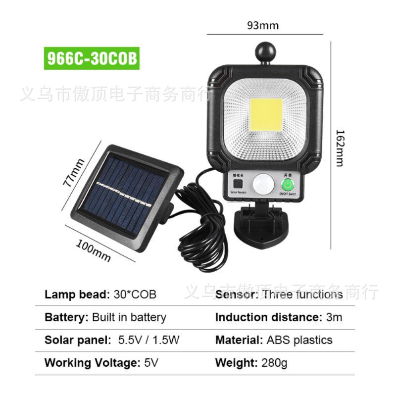 Outdoor Solar Light Lithium Battery Street Light Split Type Garden Light LED Wall Lamp Human Body Sensor Garden Light