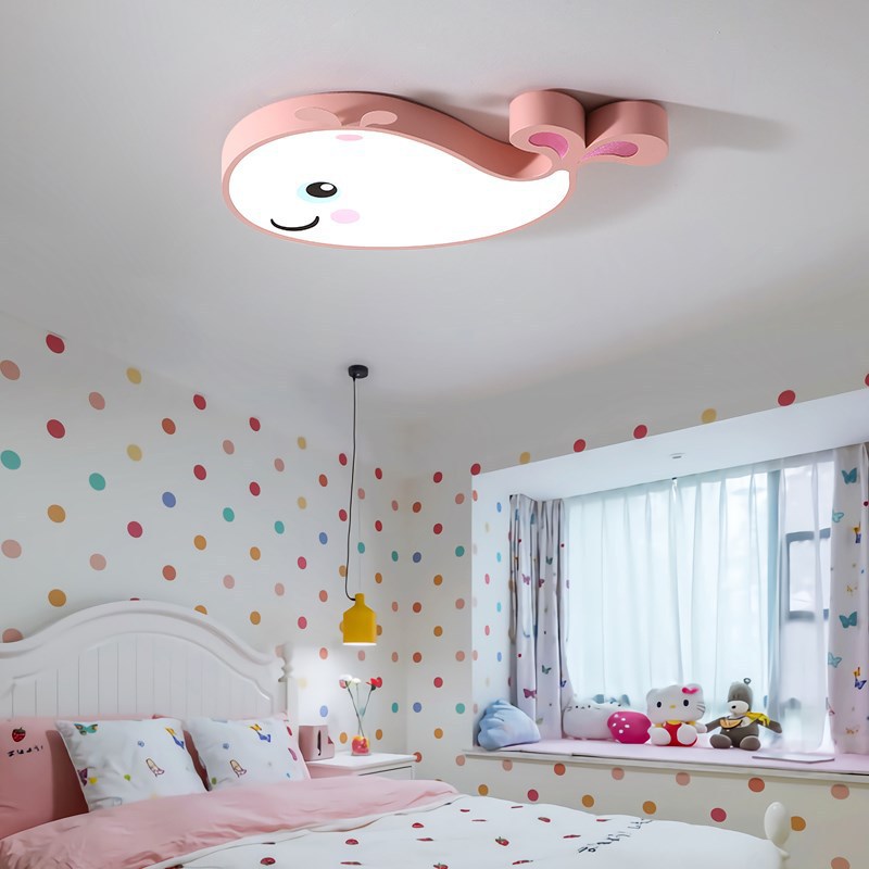 Nordic Style Simple Bedroom Light LED Ceiling Lamp Whale Creative Personality Study Room Cozy Modern Dining Room Lighting