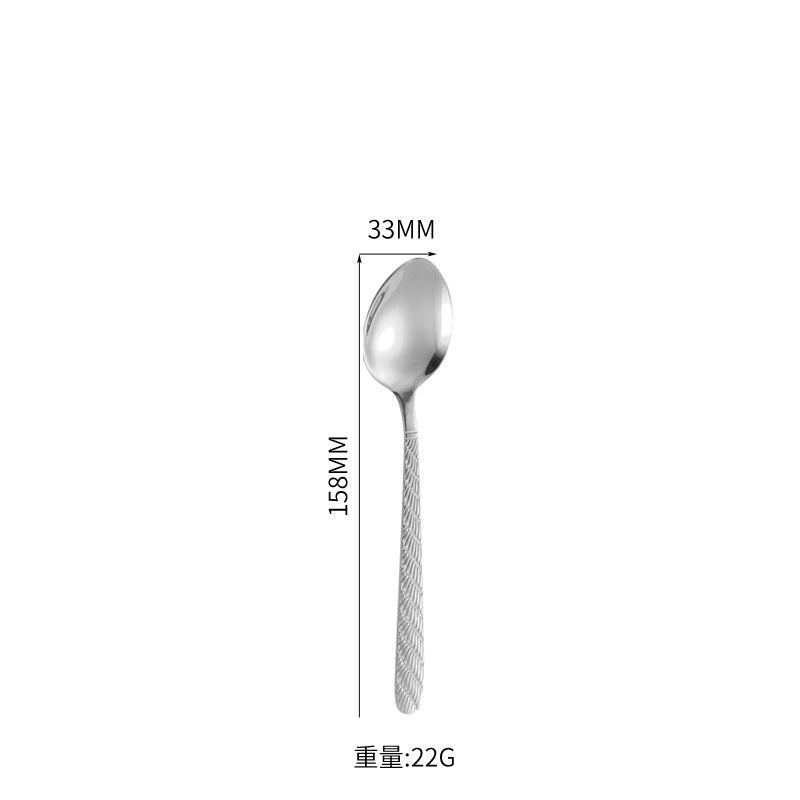 410Stainless Steel Tableware Hotel Restaurant Hemp Rope Pattern Knife Fork Spoon24Set of Western Steak Knives and Forks