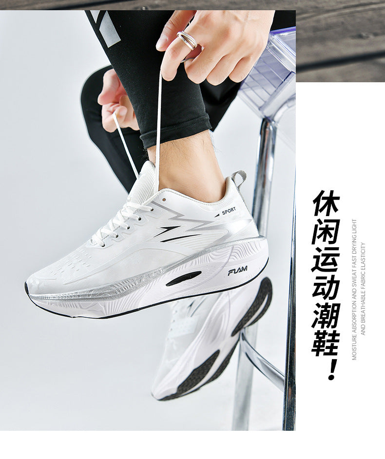 Burning3Professional Marathon TEAM Running Shoes Full Palm Carbon Plate Racing Mesh Breathable Shock Absorption Running Shoes Fei Ran2.5