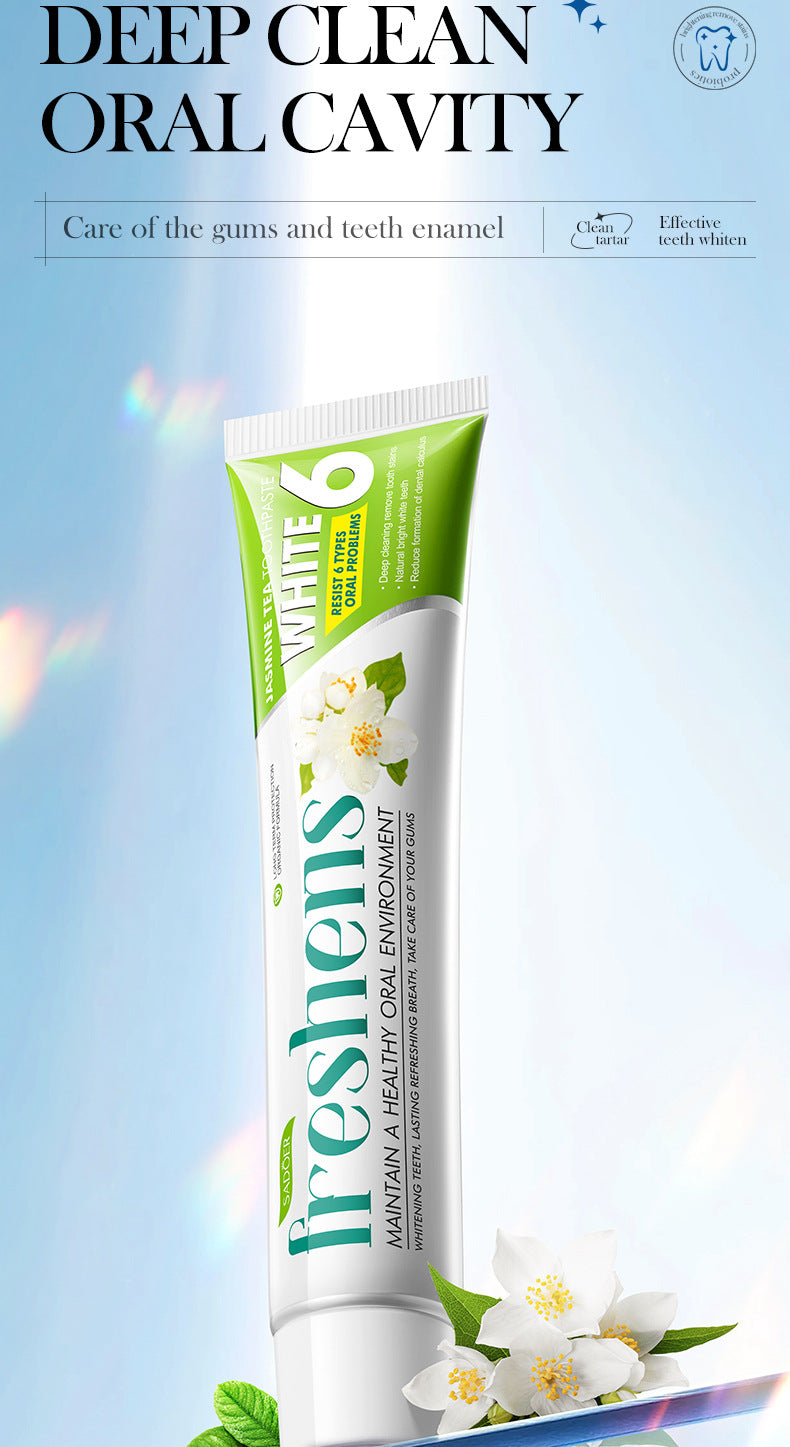 Full English Plant Fruit Probiotic Toothpaste SADOER Oral Whitening Teeth Gum Care Toothpaste  Wholesale