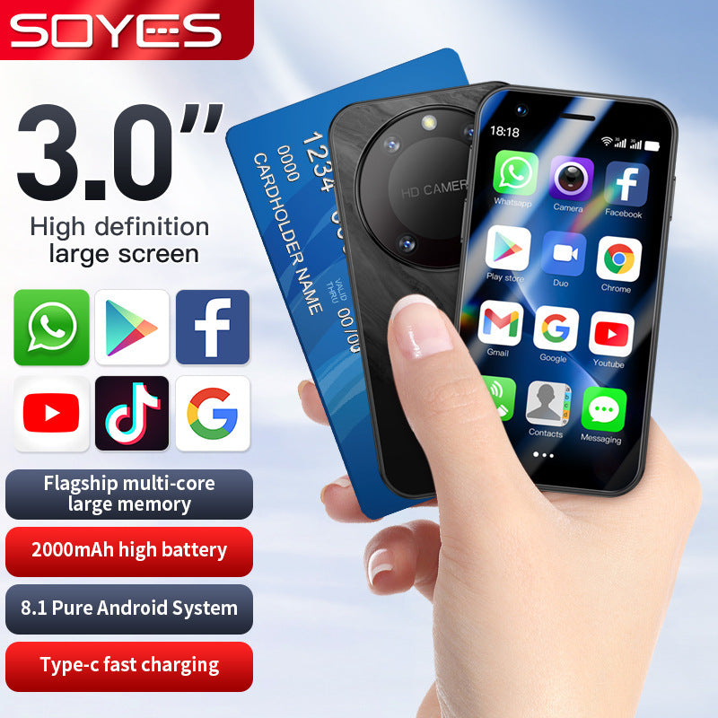 MINF8promax Mini Smart Small Phone3.0Screen3G Network Android Foreign Language