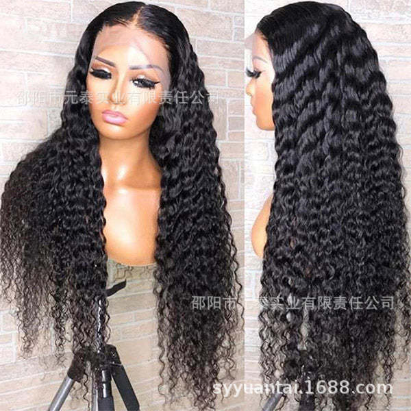 Curly Lace Front Synthetic  Wig Lace Frontal for Black Women