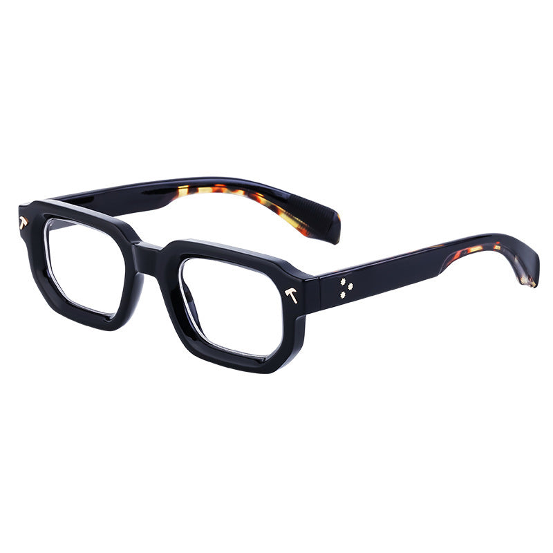 New European and American Fashion Square Frame Sunglasses for Men, Simple Personality Black Frame Glasses sunglasses