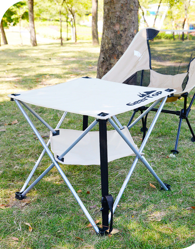 Camping Fabric Folding Table Camping Barbecue Stall Portable Mini Table Multifunctional Outdoor Picnic Table Outdoor Leisure