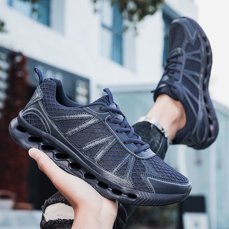 Autumn New Lightweight Shock Absorption Anti-Slip Sports Shoes Large Size Breathable Mesh Casual Shoes Men's Fashion Running Shoes
