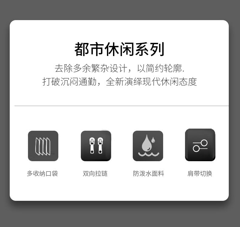 OZUKO Men's Tactical Chest Bag Waterproof Oxford Cloth Crossbody Chest Bag Trendy Outdoor Sports Shoulder Bag