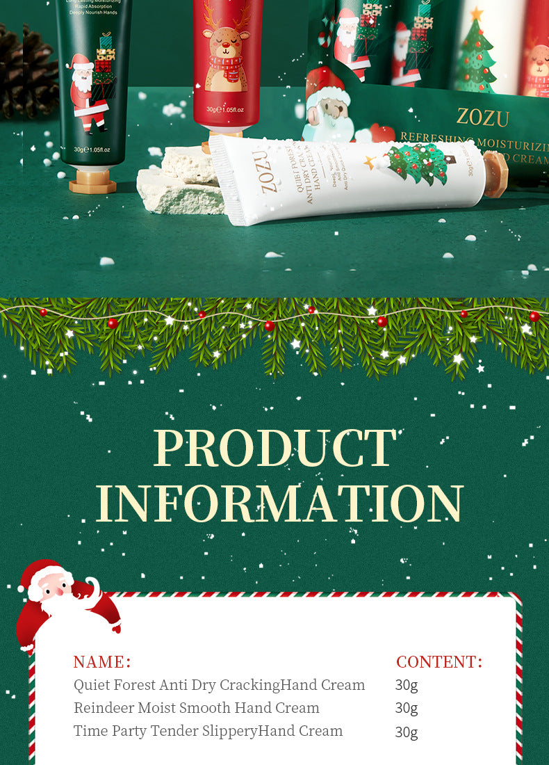 Full English Christmas Hand Cream Set ZOZU Refreshing Moisturizing Hand Cream Gift for  Wholesale
