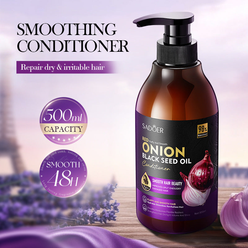 Onion Black Seed Oil Smooth Conditioner SADOER Smooth and Silky Hair Conditioner Cross-Border Wholesale