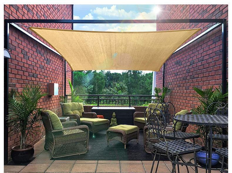 Outdoor Sunshade Sail Thickened Polyester Oxford Cloth Waterproof Courtyard Sunshade Canopy Rainproof Thickened