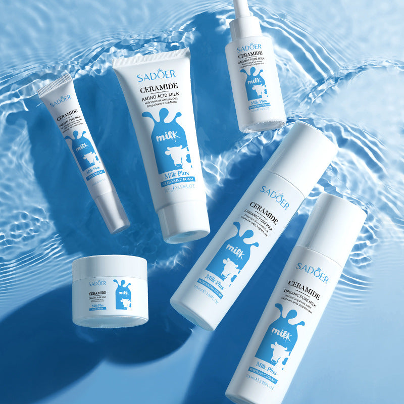 Milk Skin Care Set SADOER Ceramide Whitening and Moisturizing Six-piece Set Cross-border Foreign Trade Wholesale