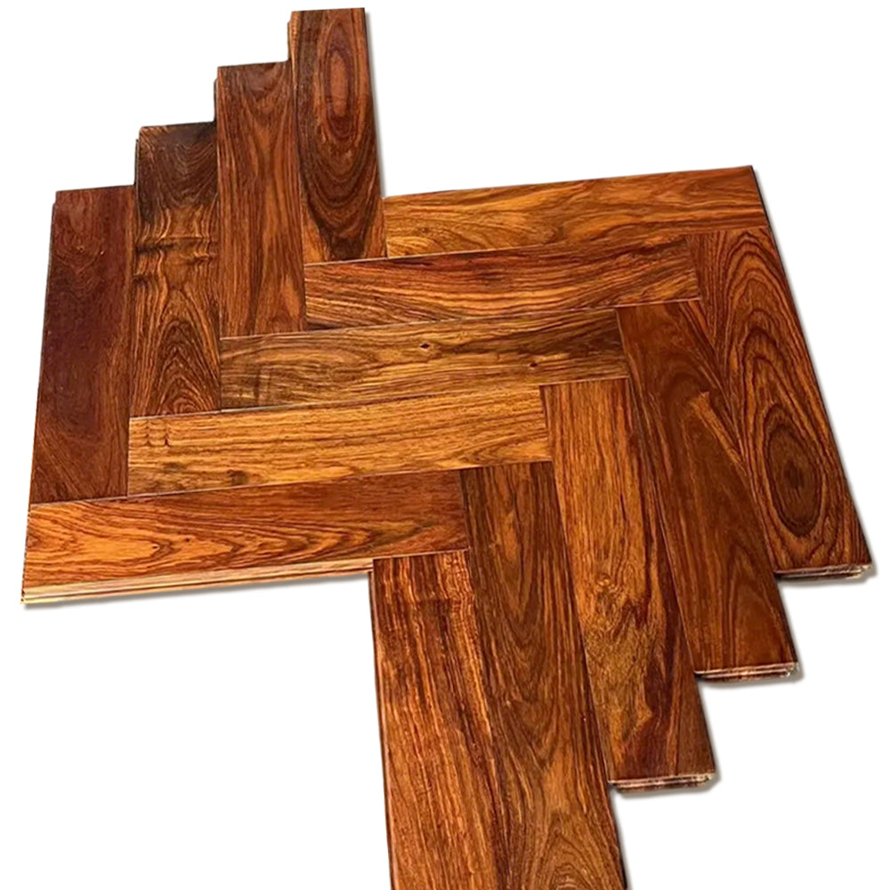 Customizable 18mm Three-Layer UV-Finished Engineered Padauk Wood Flooring High-End Residential Commercial Living Room Park
