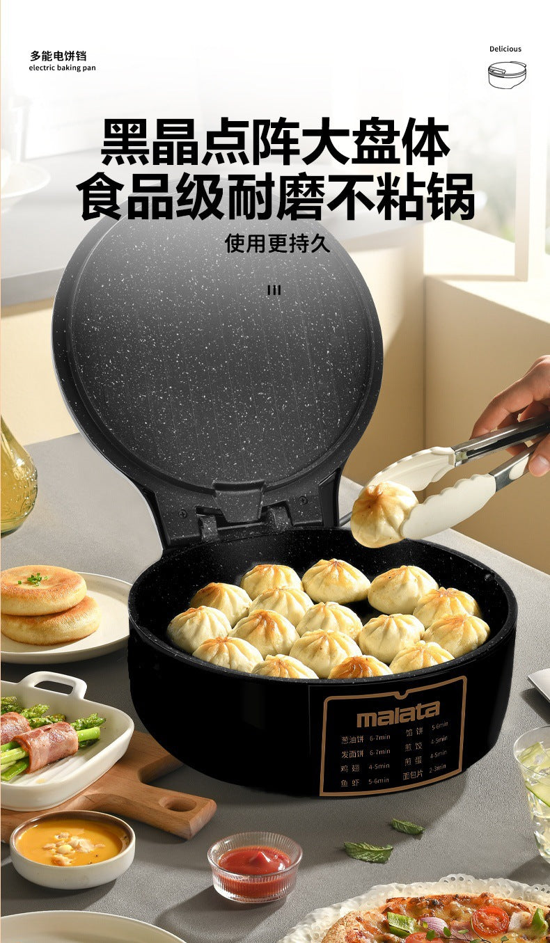 Wanlida New Electric Griddle for Home Use, Double-Sided, Multi-Functional, Deepened and Enlarged, Can Fry and Roast, Grilling Machine, Griddle Pan