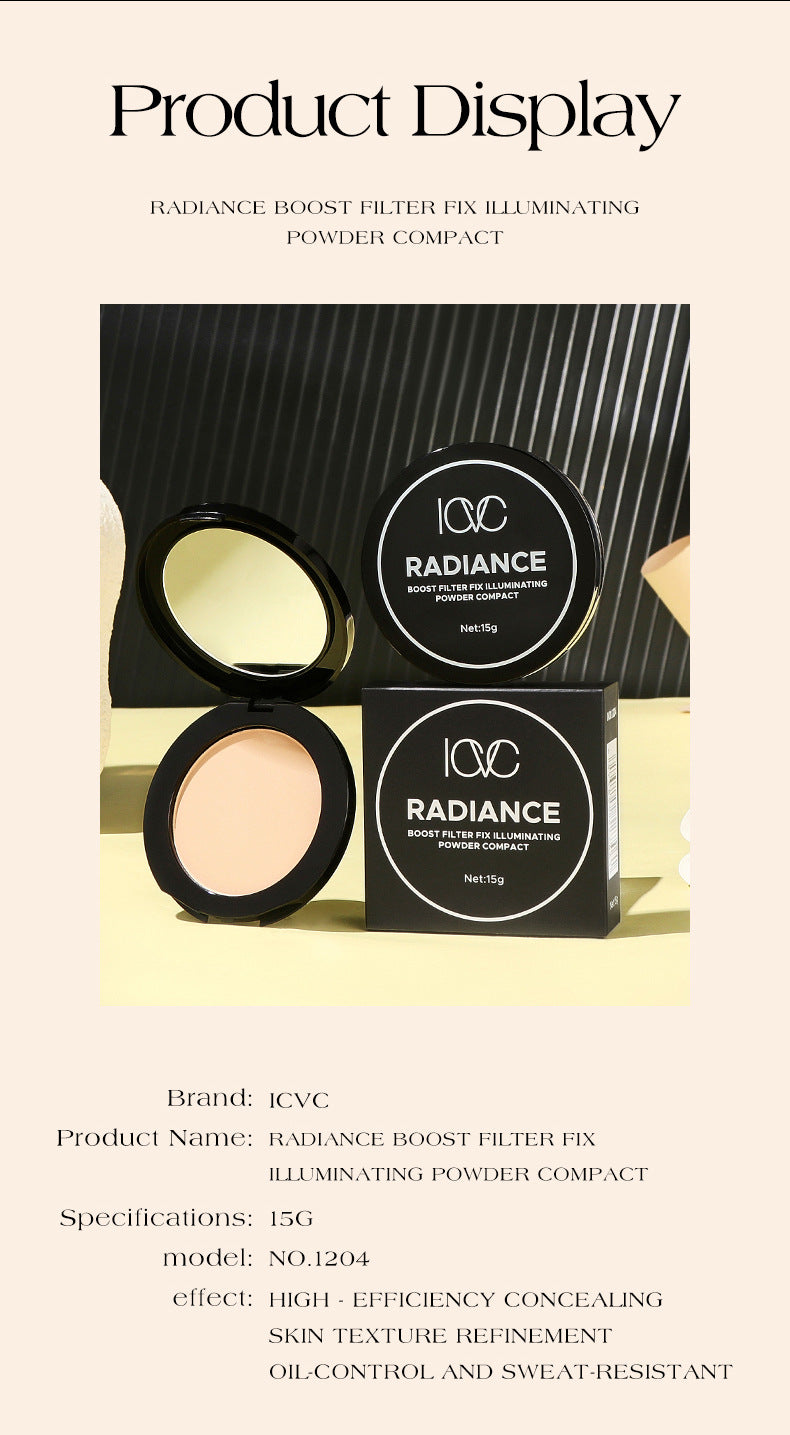 ICVC#1204Oil Control Powder Nude Makeup Setting Loose Powder5g Comes with makeup mirror, e-commerce version