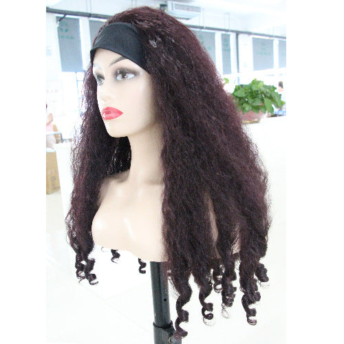 Africa Afro YAKI curly Ribbon Hair Band Curly Hair Chemical Fiber Wig