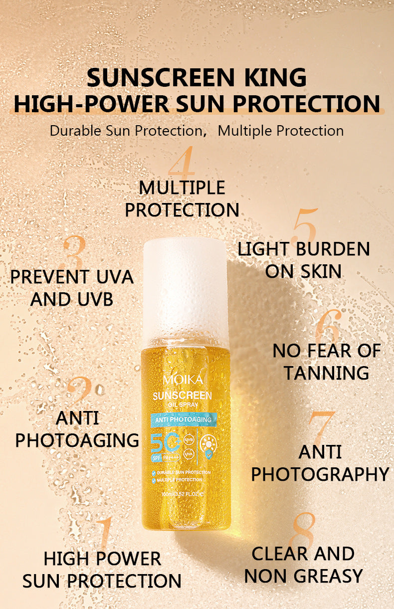 MOIKA All50Double Sunscreen Oil Spray Wholesale UV Protection Essence Moisturizing
