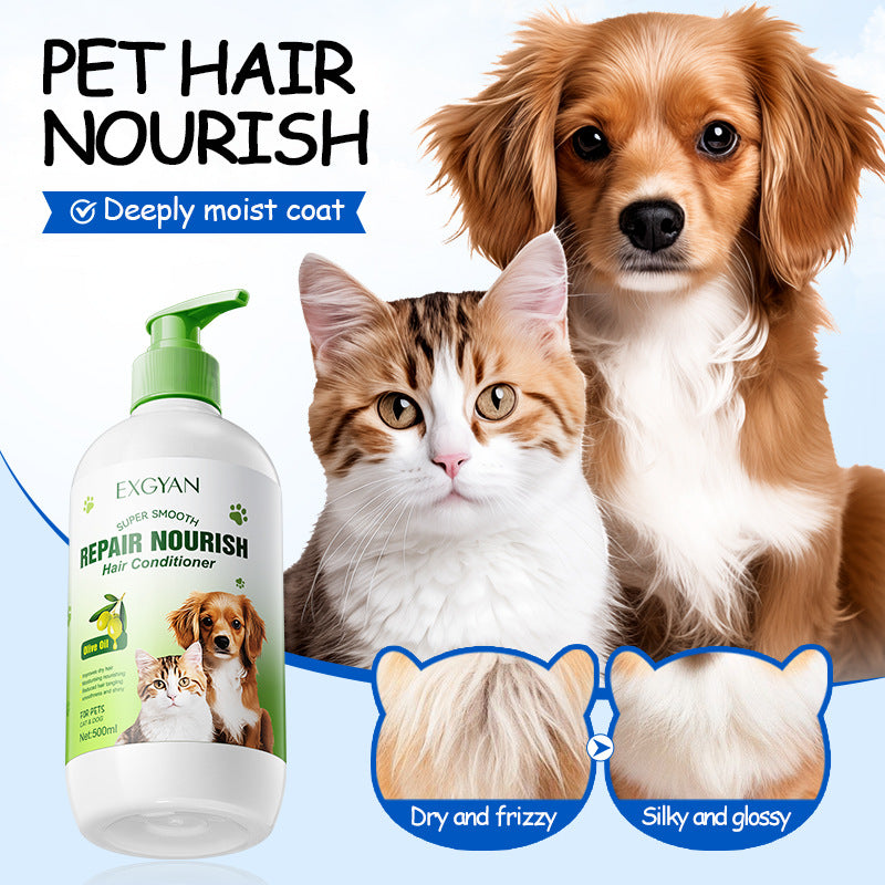 Pet Olive Conditioner EXGYAN Moisturizing and Beautifying Hair Conditioner for Cats and Dogs Cross-Border Wholesale