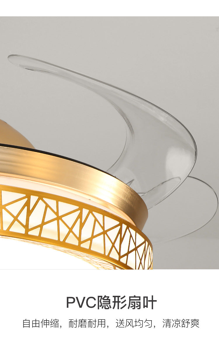 Ceiling Fan Light for Living Room, Bedroom, Dining Room, Nordic Postmodern Style, Luxury Lighted Electric Fan Ceiling Light