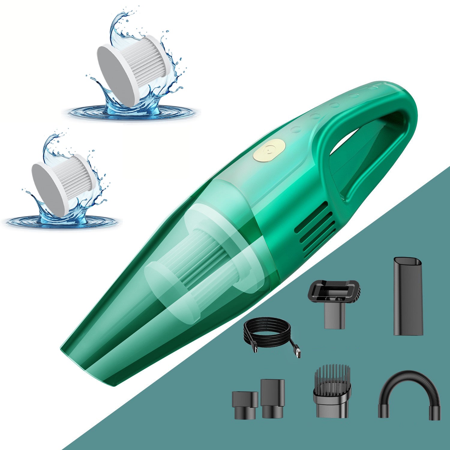 Chejia Dual-use Small Rechargeable Handheld Vacuum Cleaner High Power Wireless Car-mounted Dry and Wet Dual-use Large Suction Vacuum Cleaner